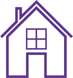 Purple house icon