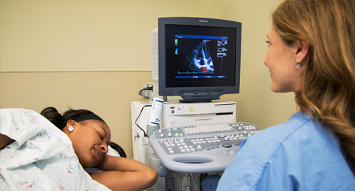 Image of patient with ultrasound