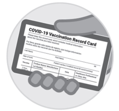 Vaccine card on phone 
