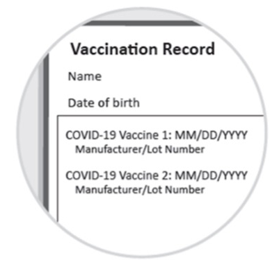 Vaccine card on website