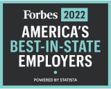 Forbes 2022 best-in-state employer badge