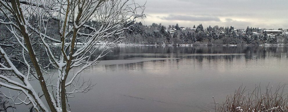 Image of Green Lake on a snowy day
