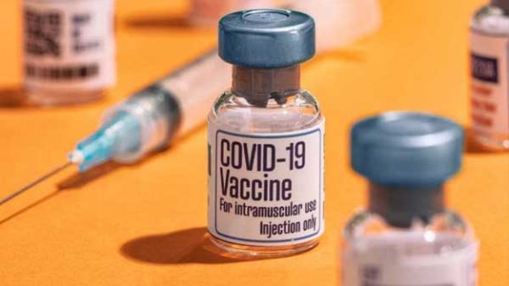 Several vials of the COVID vaccine